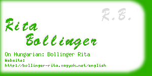rita bollinger business card